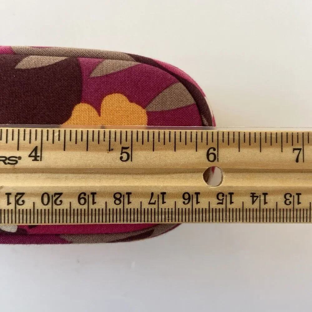 Vera Bradley Zip Top Eyeglass Sunglasses Case “Carnaby” RETIRED Pink/Brown
